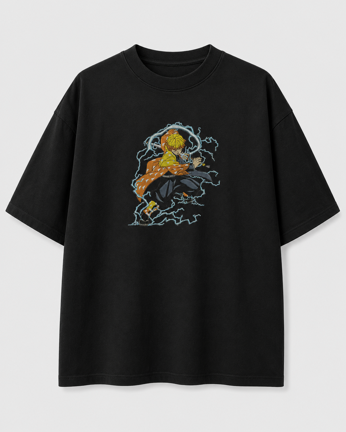 Zenitsu emboidery oversized t-shirt