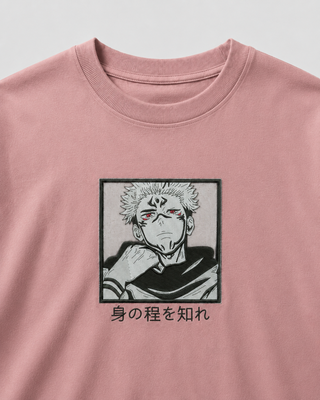 Sukuna emboidery oversized t-shirt