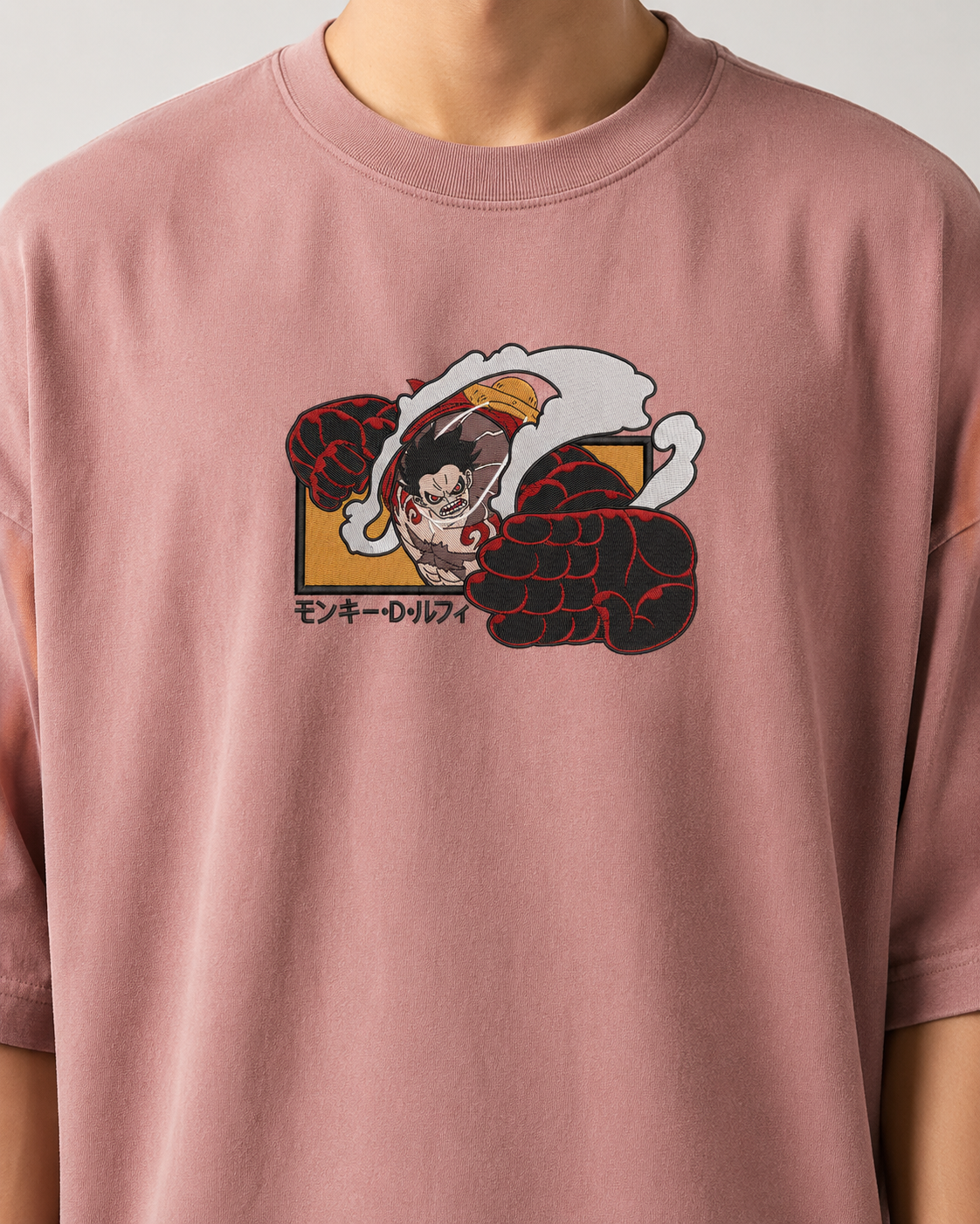 Luffy Gear 5 Embroidery Anime Oversize
