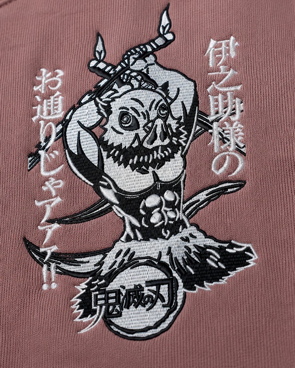 Inosuke Embroidery Anime Oversize