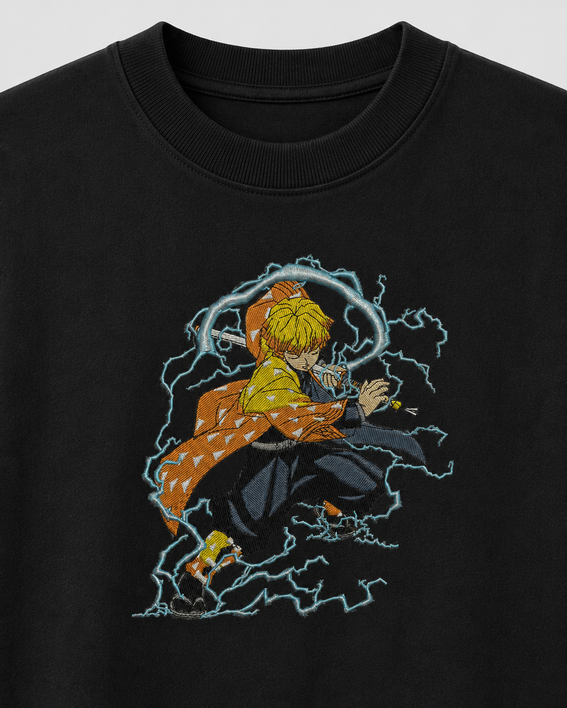 Zenitsu emboidery oversized t-shirt