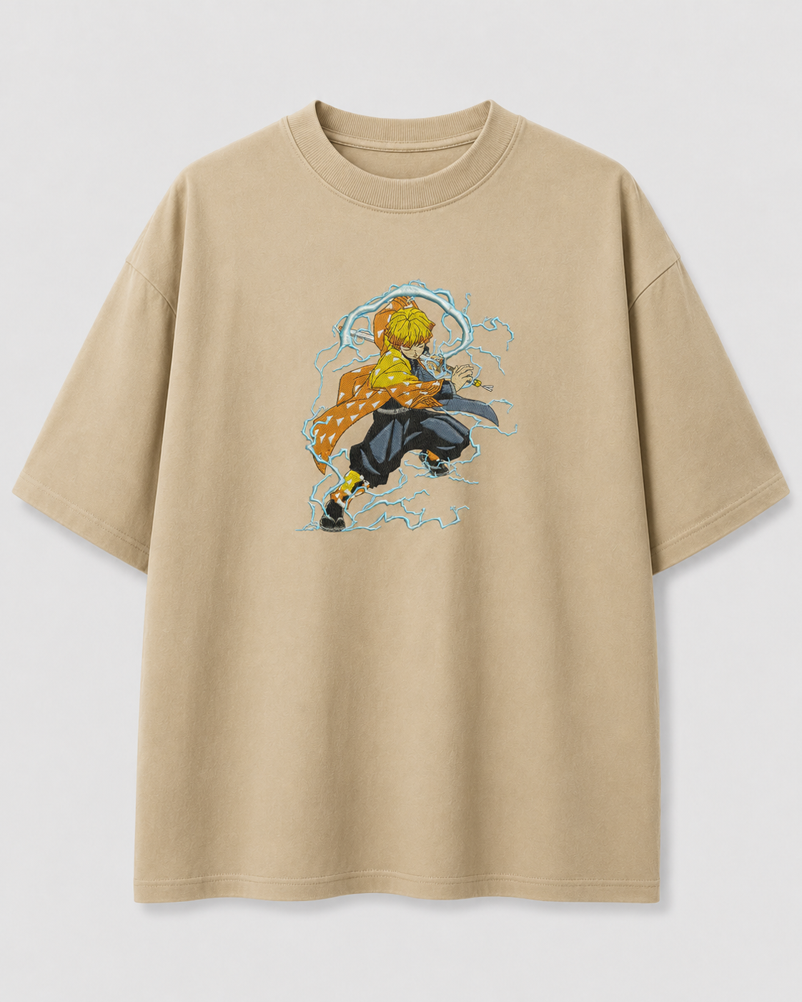 Zenitsu emboidery oversized t-shirt