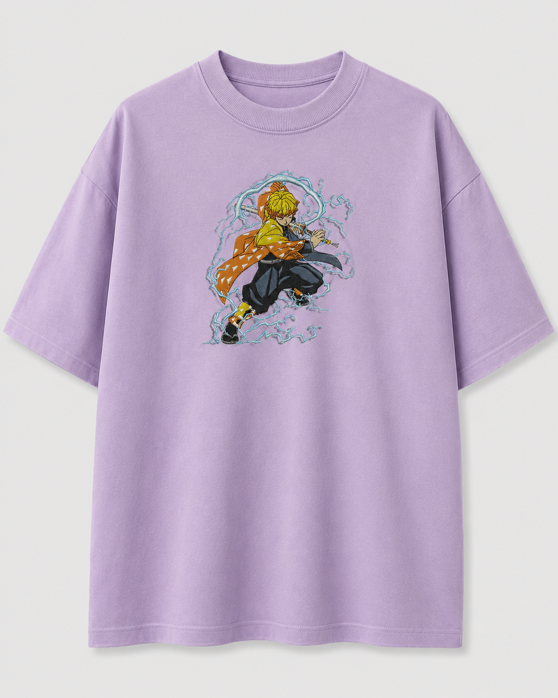 Zenitsu emboidery oversized t-shirt