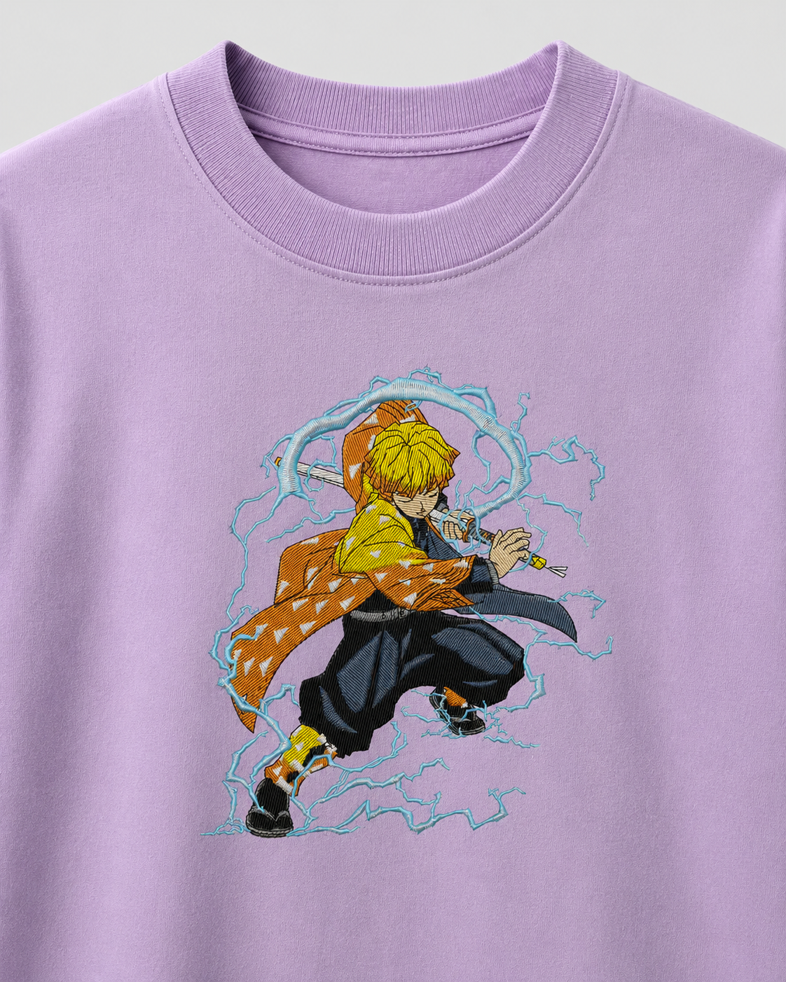 Zenitsu emboidery oversized t-shirt