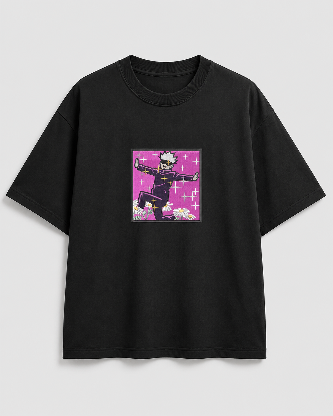 Laughing Gojo Embroidery Oversize