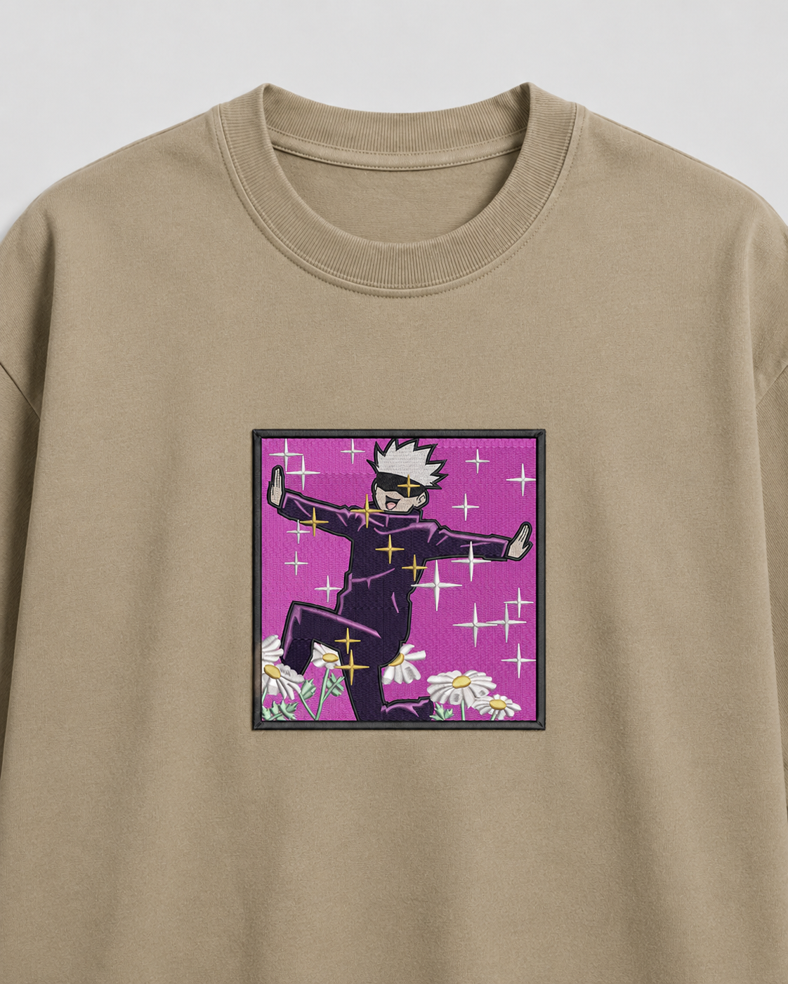 Laughing Gojo Embroidery Oversize