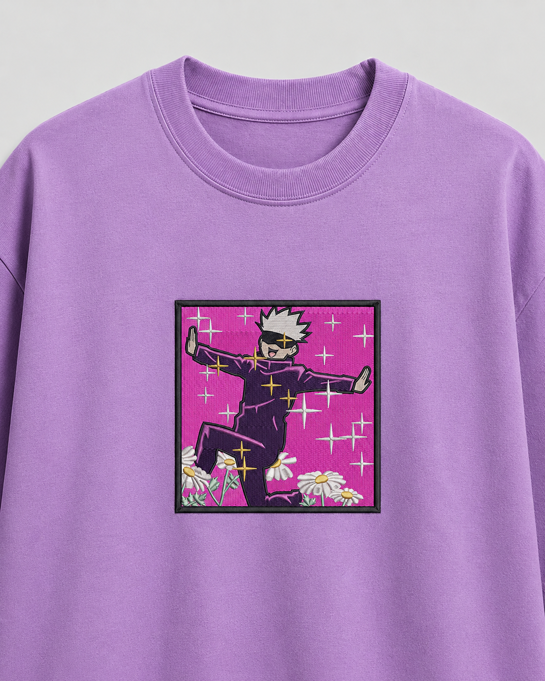 Laughing Gojo Embroidery Oversize