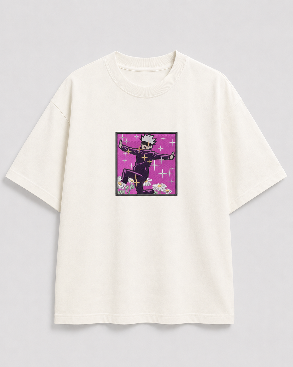 Laughing Gojo Embroidery Oversize