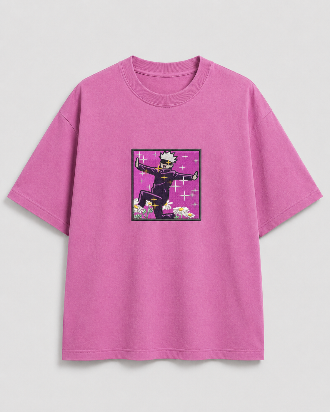 Laughing Gojo Embroidery Oversize