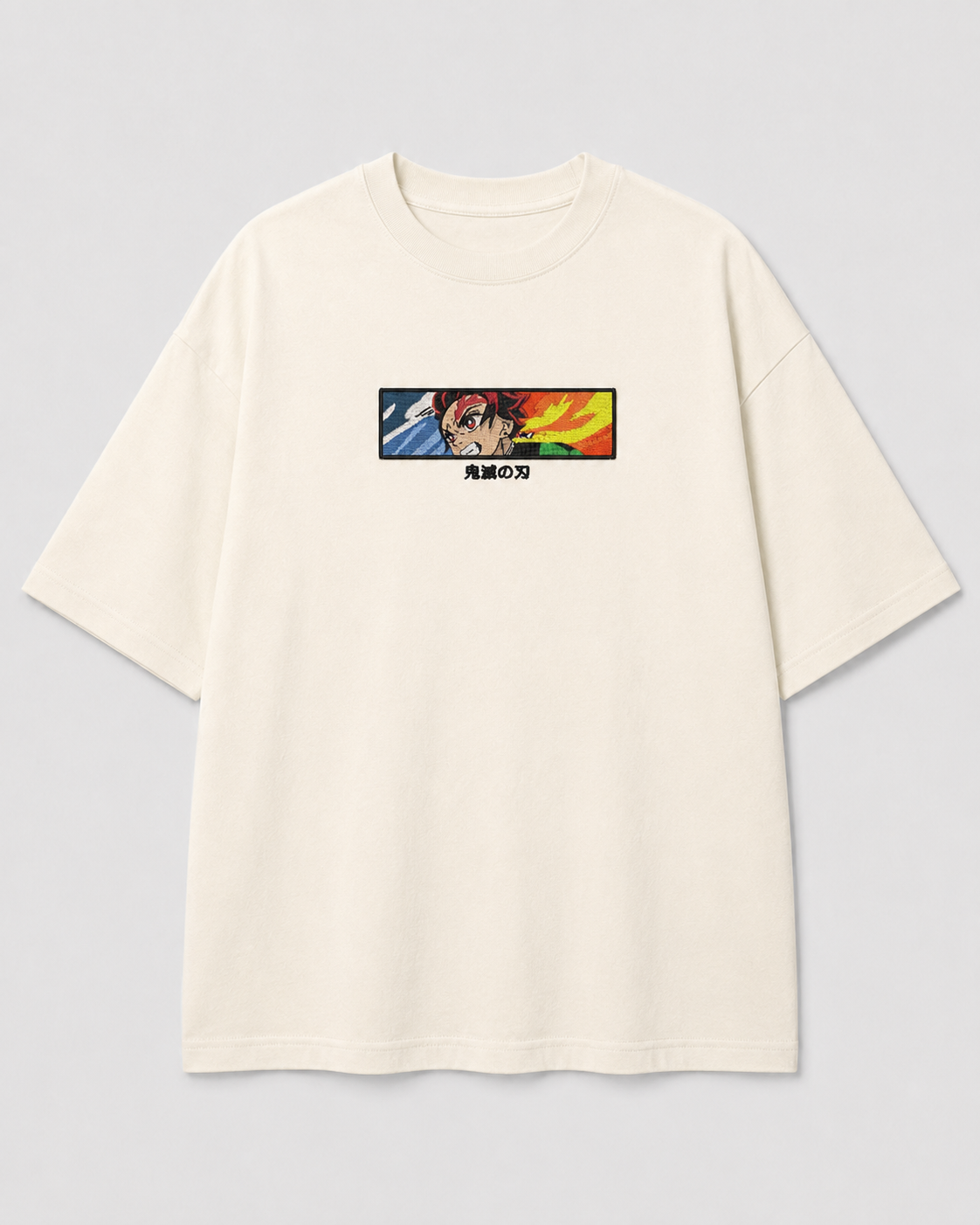 Tanjiro Eye emboidery oversized t-shirt