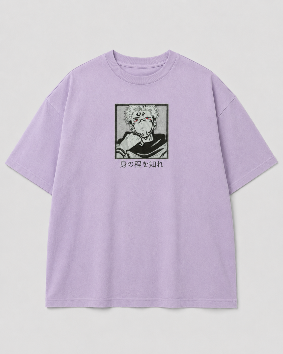 Sukuna emboidery oversized t-shirt
