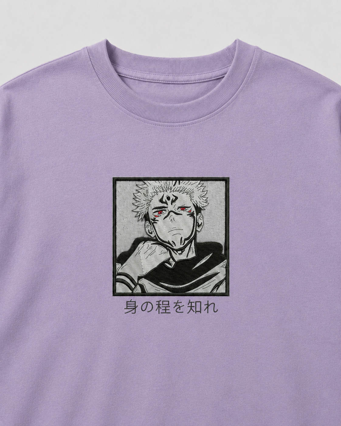Sukuna emboidery oversized t-shirt