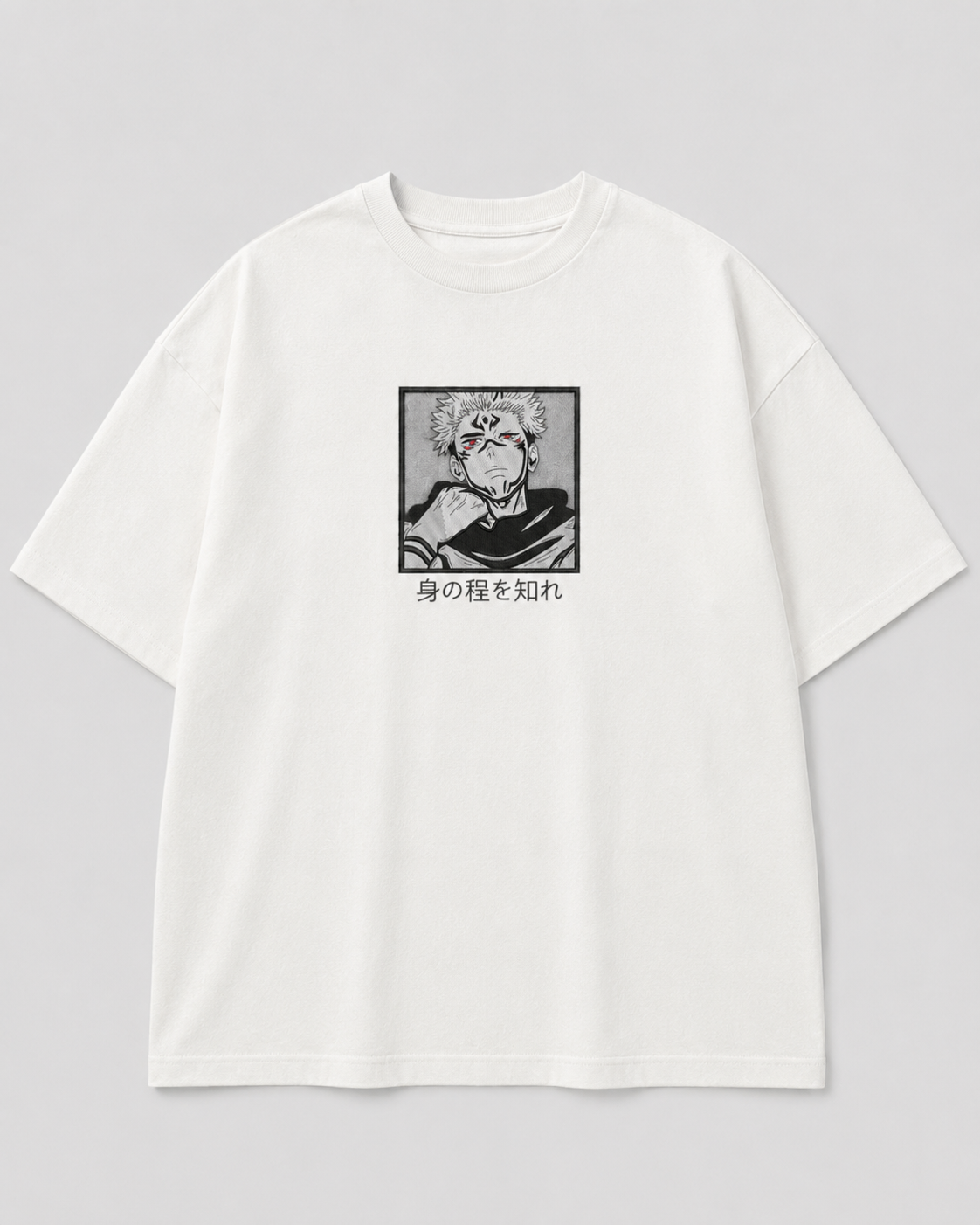 Sukuna emboidery oversized t-shirt