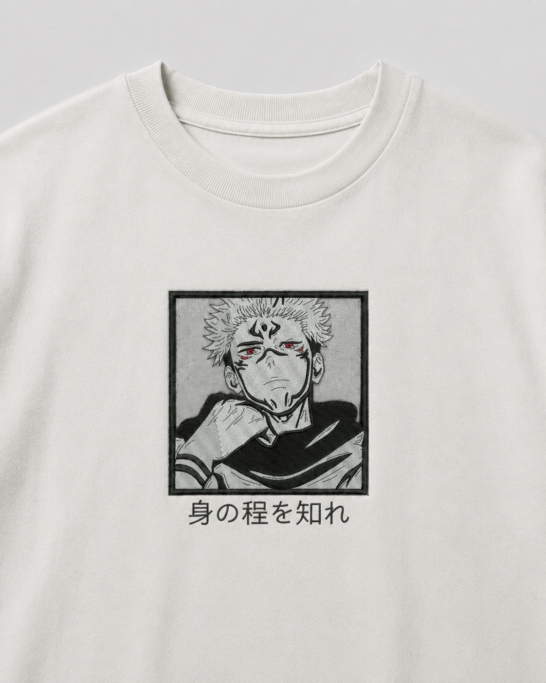 Sukuna emboidery oversized t-shirt