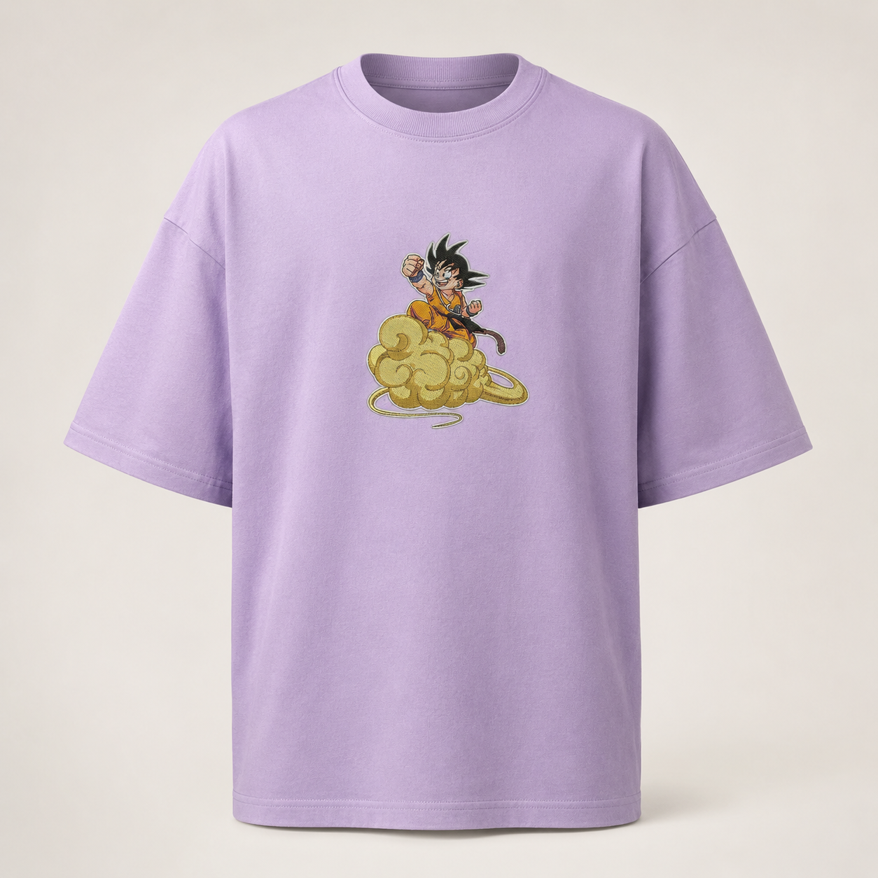 Goku on Nimbus Embroidery Oversize