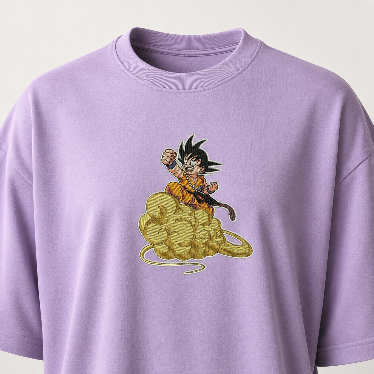 Goku on Nimbus Embroidery Oversize