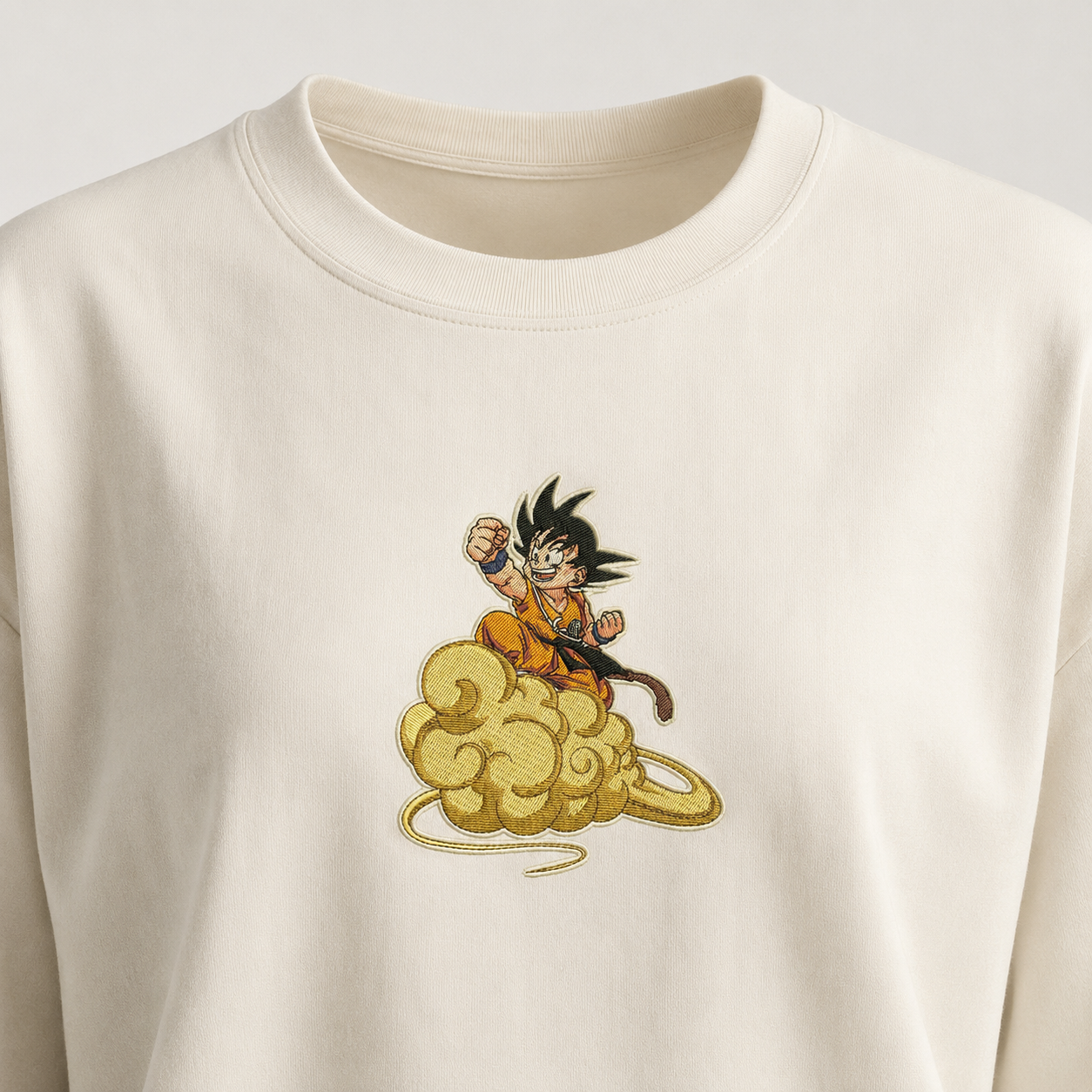 Goku on Nimbus Embroidery Oversize