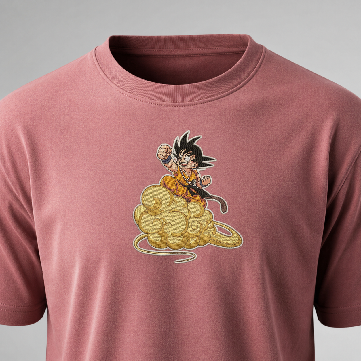 Goku on Nimbus Embroidery Oversize