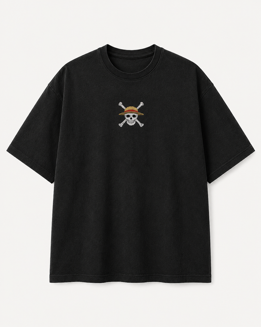 Mugiwara symbol Embroidery Anime Oversize