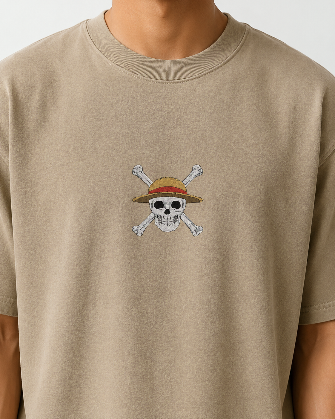 Mugiwara symbol Embroidery Anime Oversize