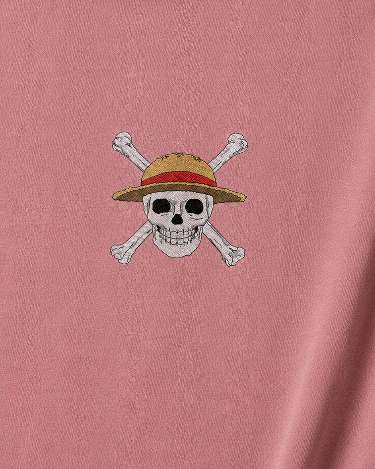 Mugiwara symbol Embroidery Anime Oversize