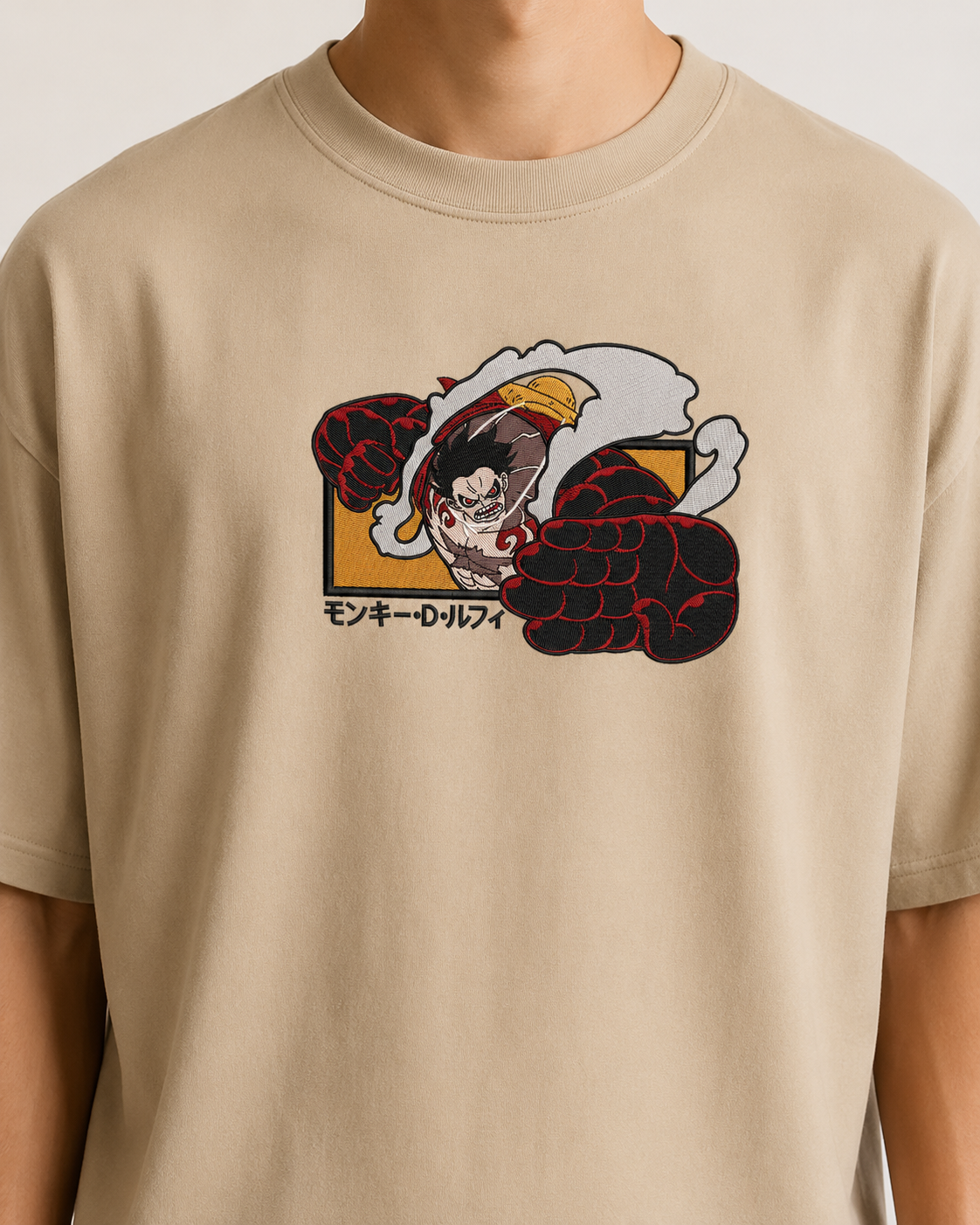 Luffy Gear 5 Embroidery Anime Oversize