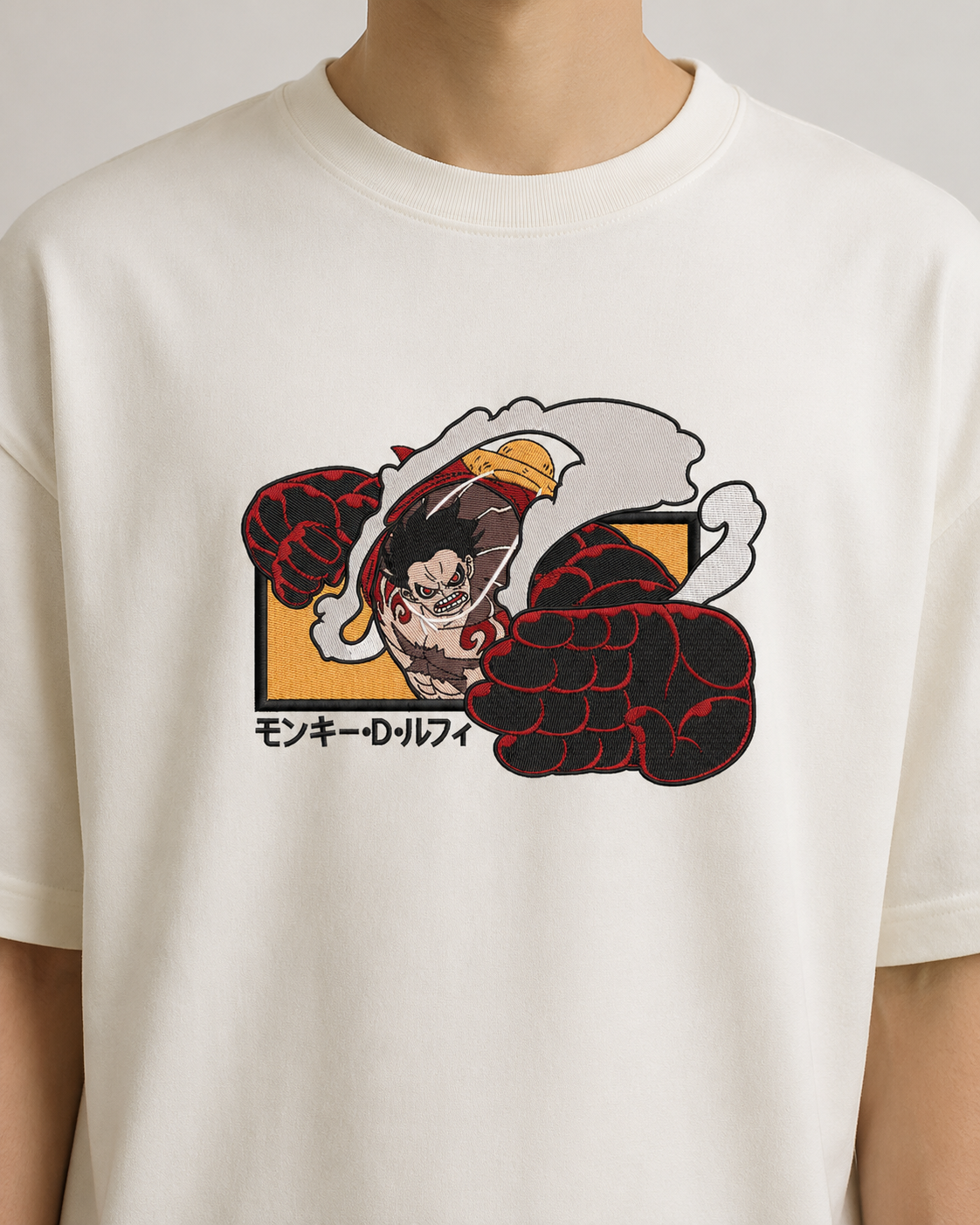 Luffy Gear 5 Embroidery Anime Oversize