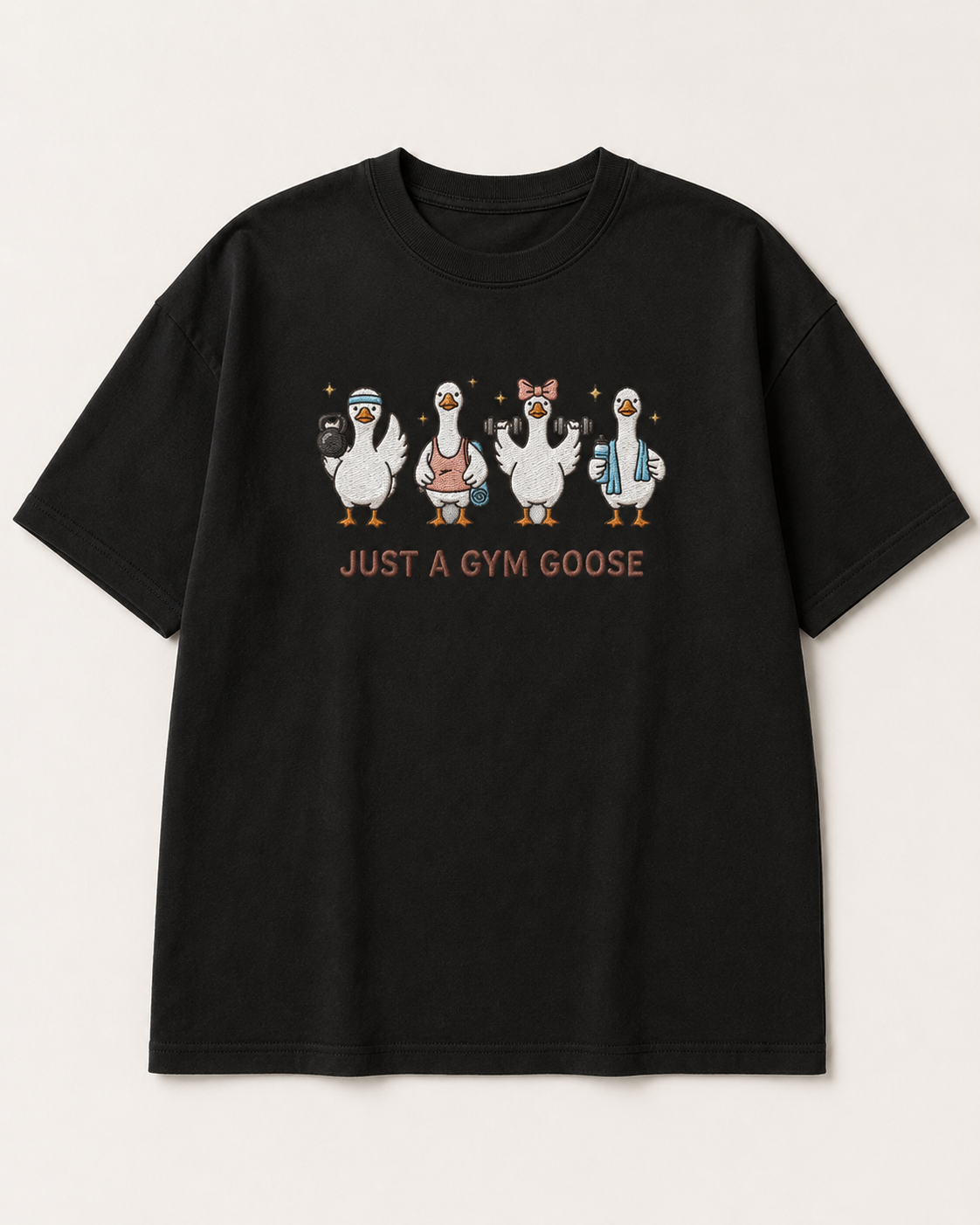 Gym Goose Embroidery Oversize