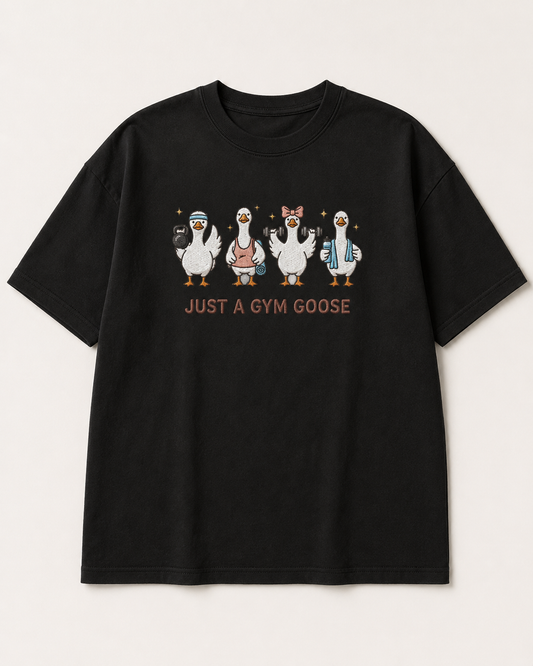 Gym Goose Embroidery Oversize