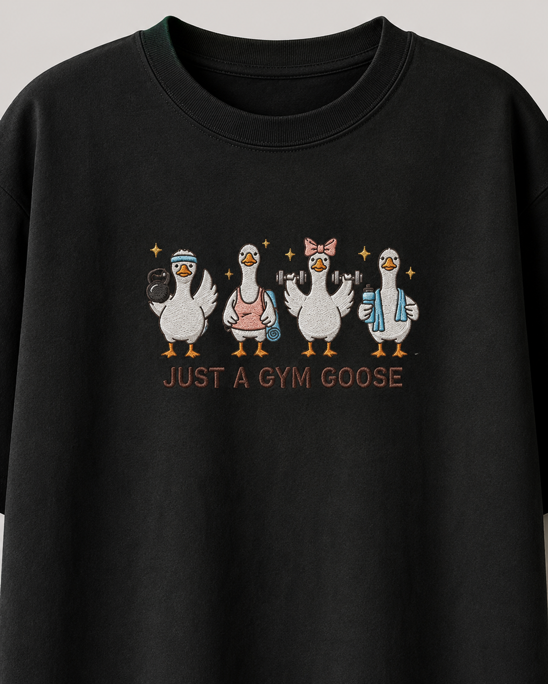 Gym Goose Embroidery Oversize