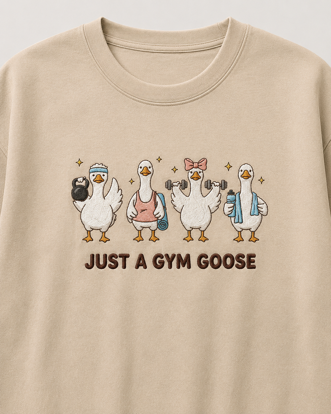 Gym Goose Embroidery Oversize