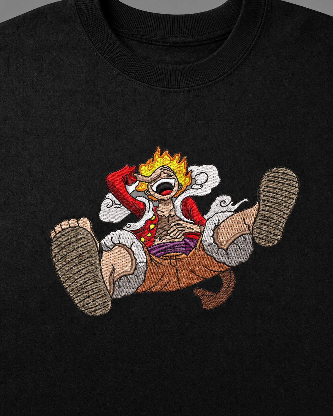 MonkeyDiLuffy Embroidery Anime Oversize