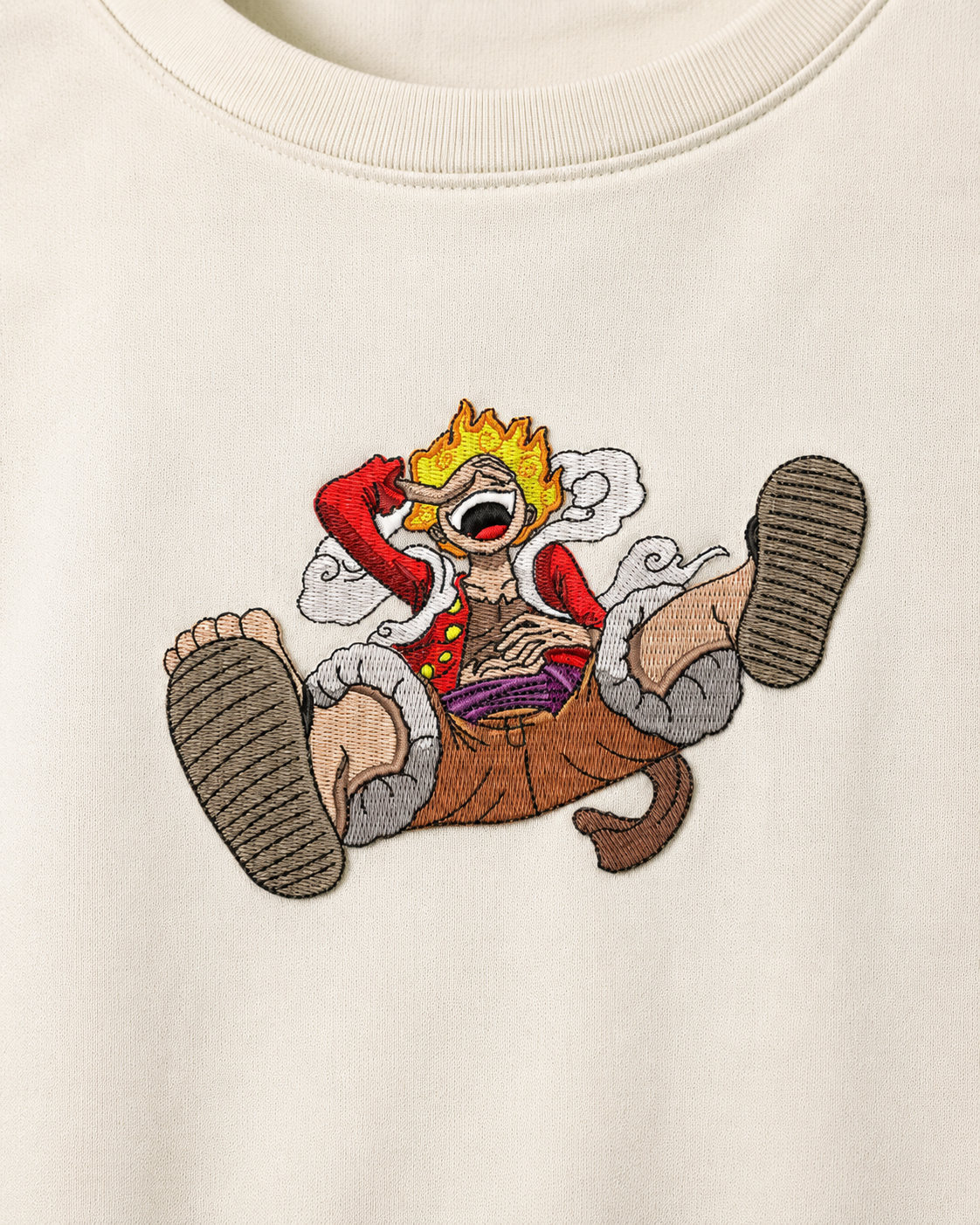 MonkeyDiLuffy Embroidery Anime Oversize
