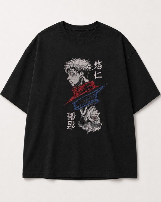 Itadori-Sukuna Embroidery Anime Oversize