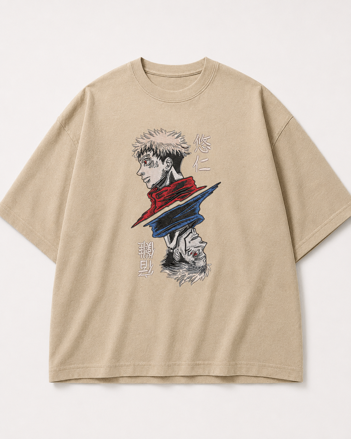 Itadori-Sukuna Embroidery Anime Oversize