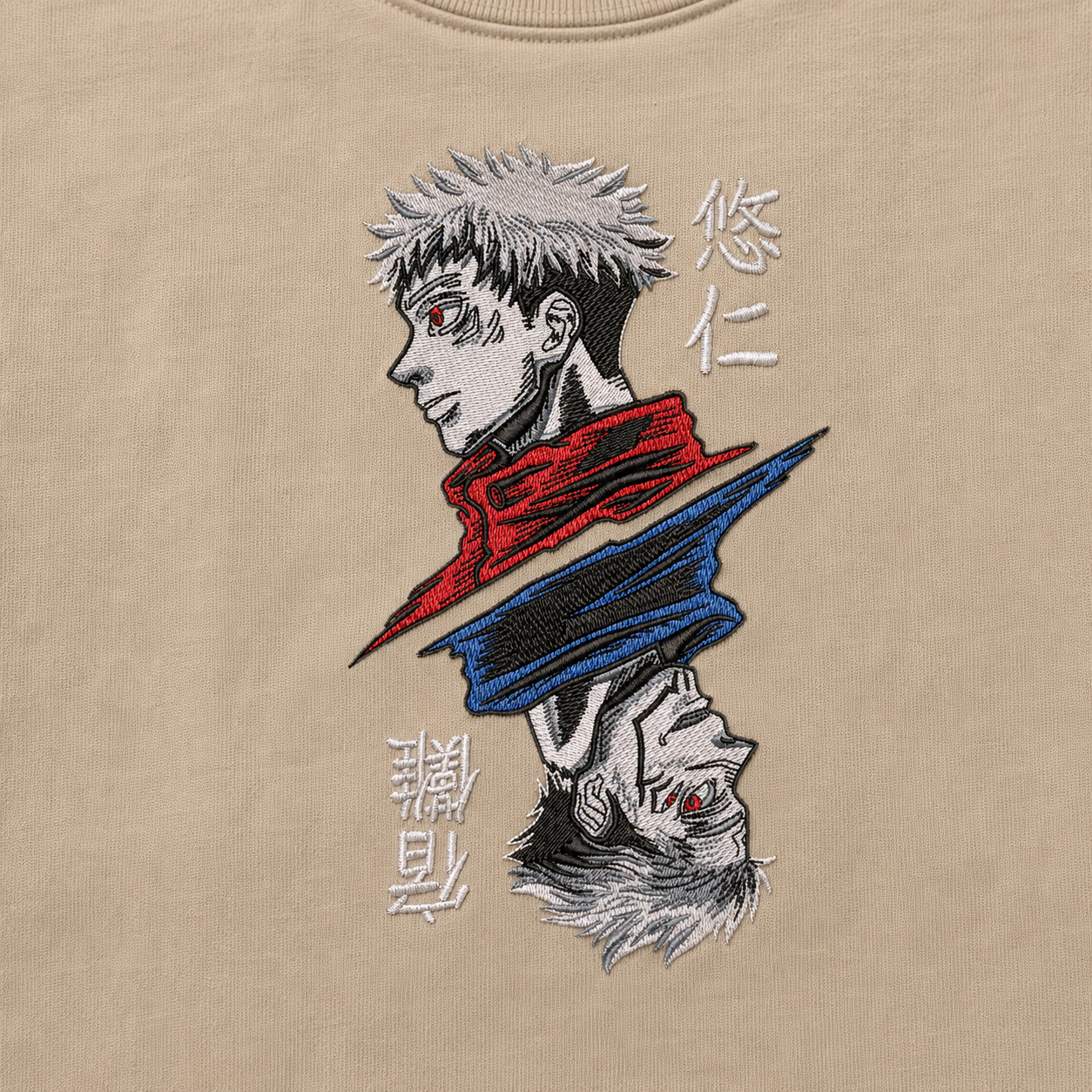 Itadori-Sukuna Embroidery Anime Oversize