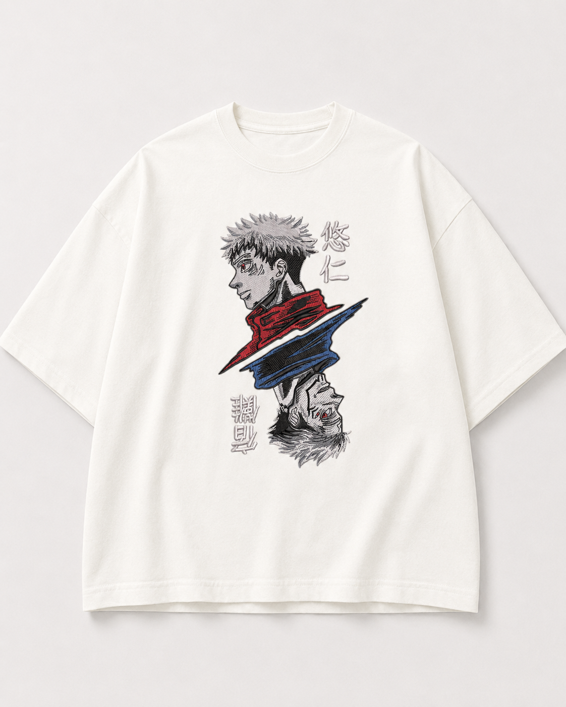 Itadori-Sukuna Embroidery Anime Oversize