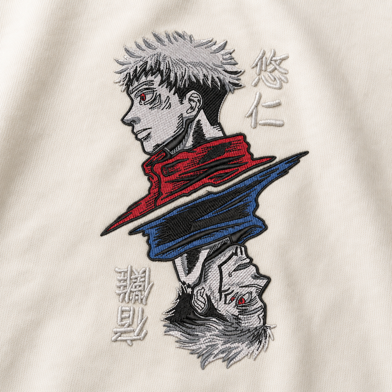 Itadori-Sukuna Embroidery Anime Oversize