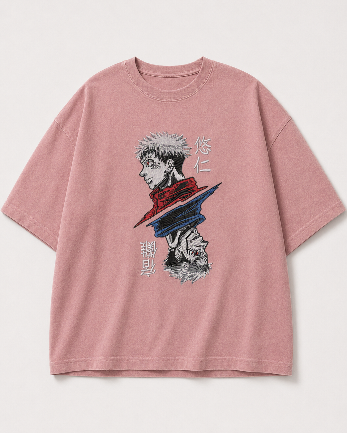 Itadori-Sukuna Embroidery Anime Oversize