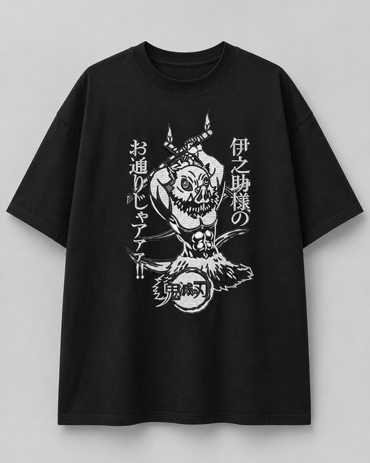 Inosuke Embroidery Anime Oversize