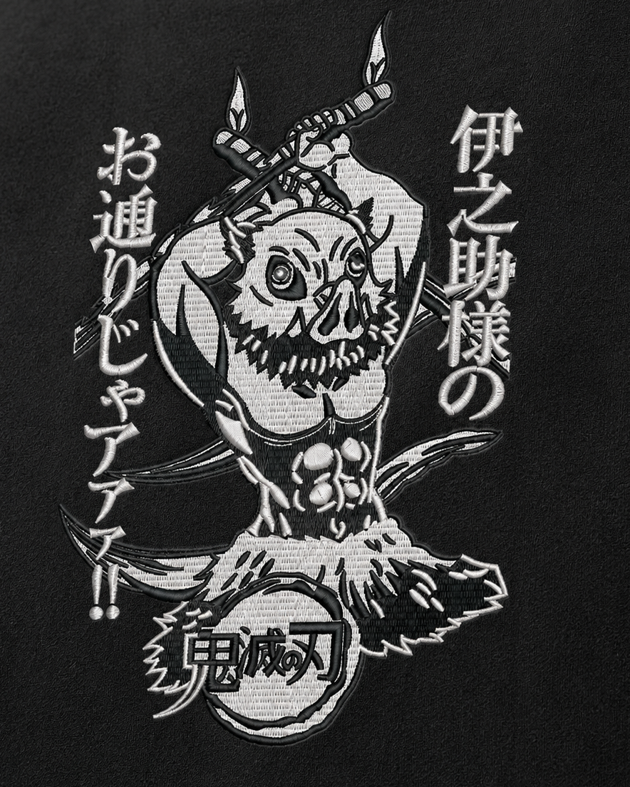 Inosuke Embroidery Anime Oversize